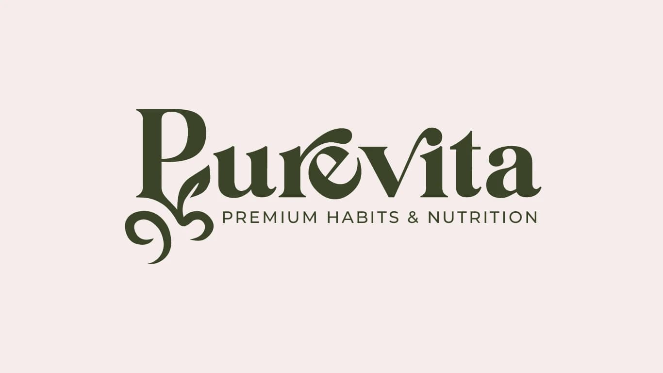 Purevita: Logo e identidad visual para Purevita, proyecto personal de branding para una marca de hábitos y nutrición premium: "Premium habits & nutrition".