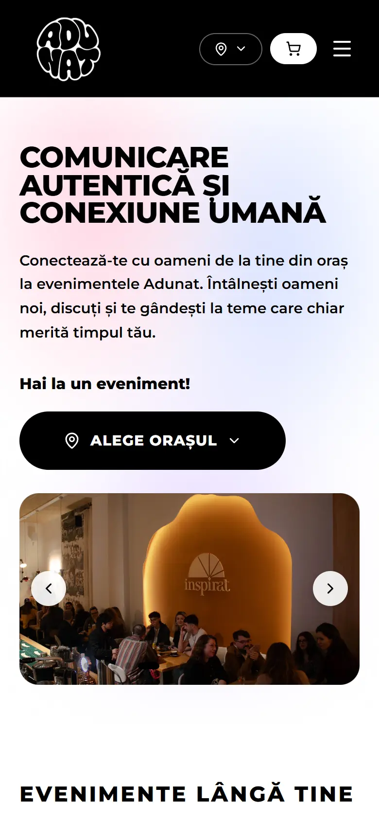 adunat.ro: captura en móvil 1