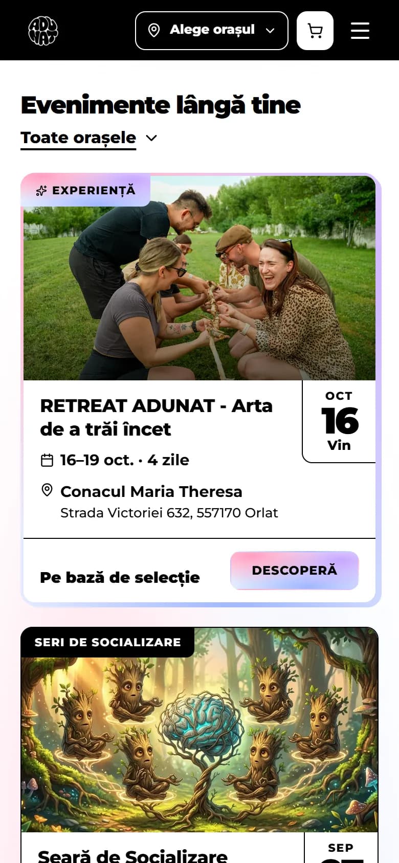 adunat.ro: captura en móvil 2