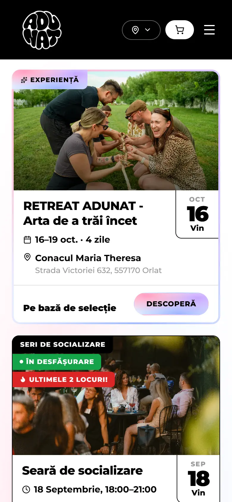 adunat.ro: captura en móvil 2