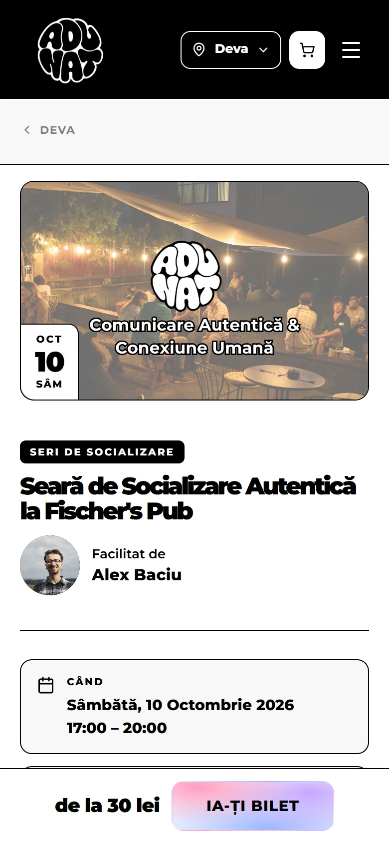 adunat.ro: Evento en móvil
