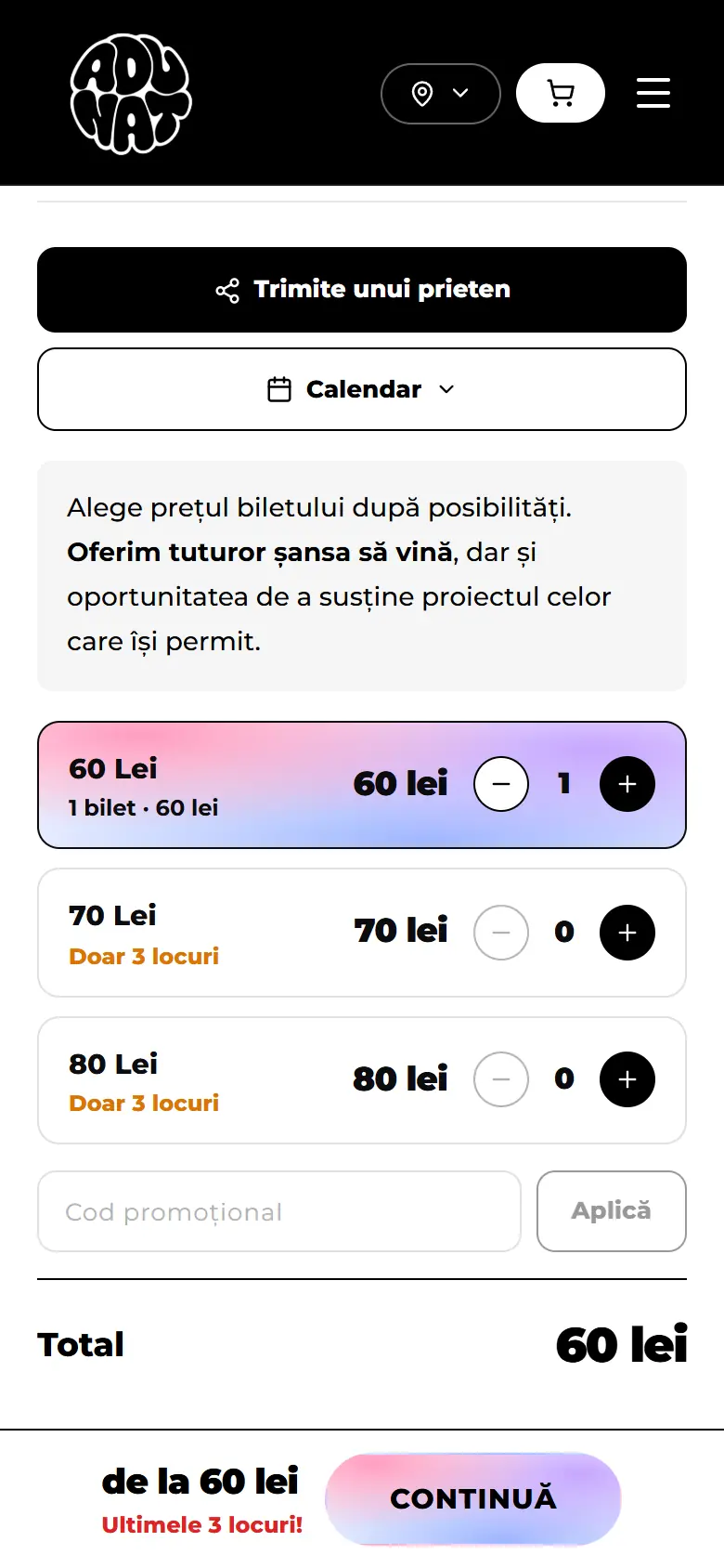 adunat.ro: Selección de entradas