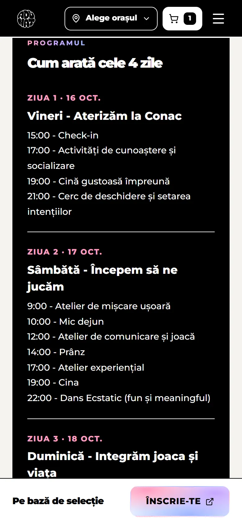 adunat.ro: Programa en móvil