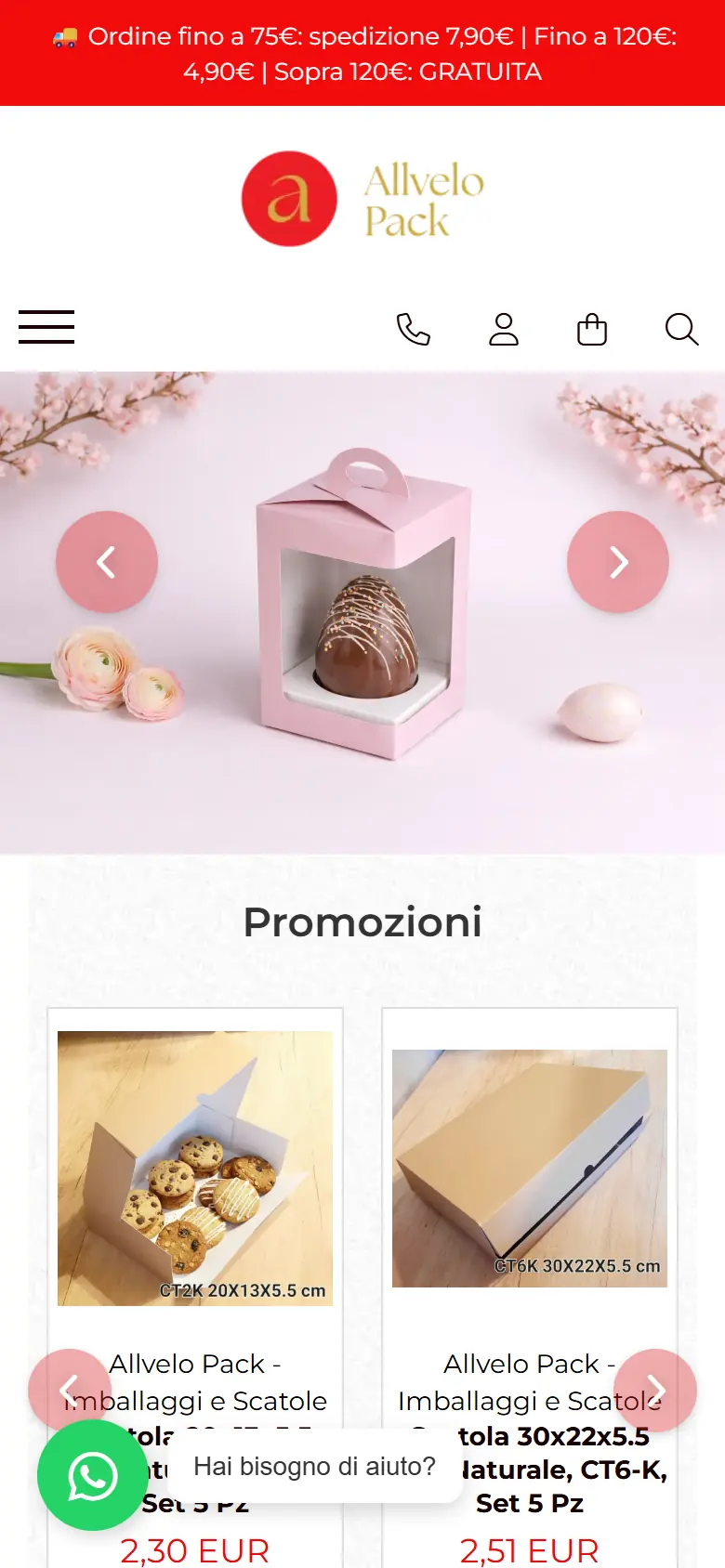 allvelopack.com: captura en móvil 1