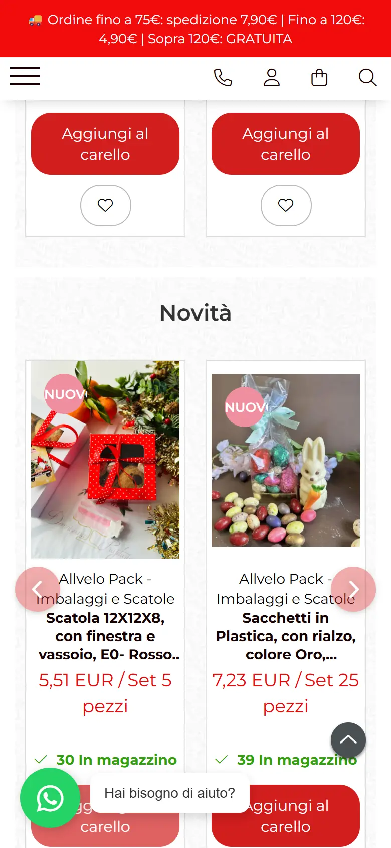 allvelopack.com: captura en móvil 2