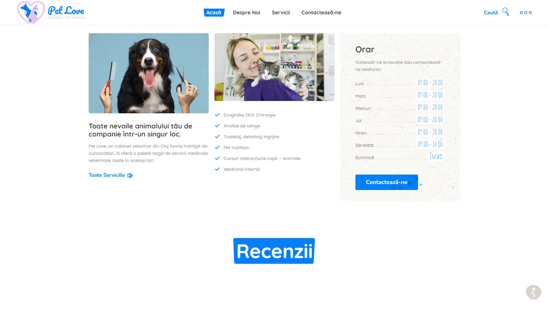 petlovecluj.ro: captura de escritorio 3