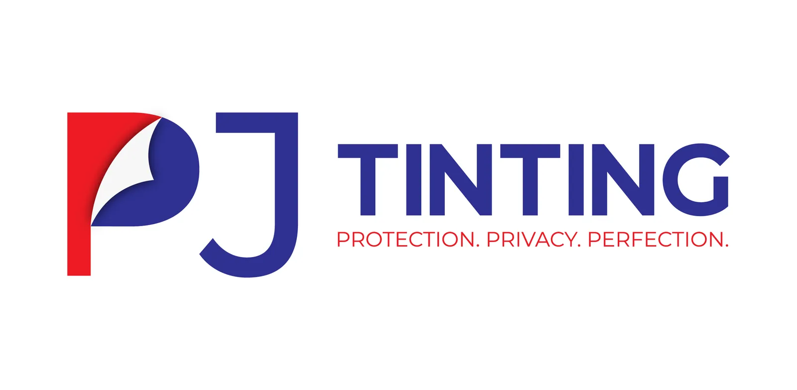PJ Tinting: Identidad visual para una empresa australiana de láminas de protección solar para ventanas.