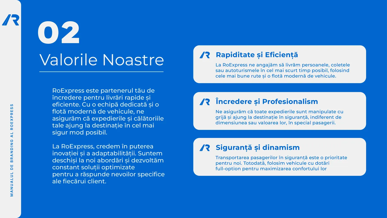 RoExpress: Valores de marca