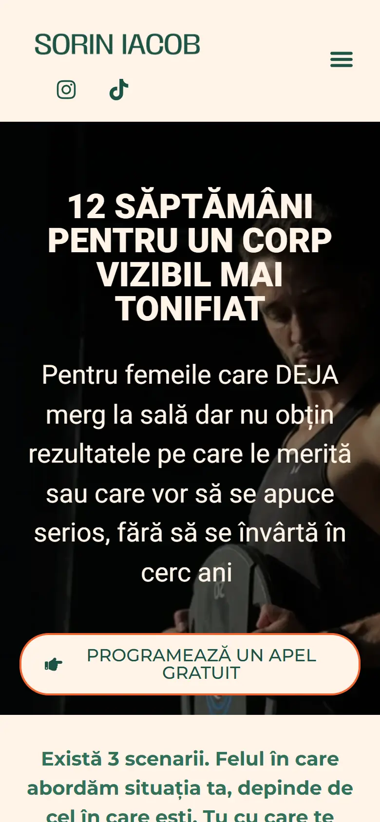 soriniacob.ro: captura en móvil 1