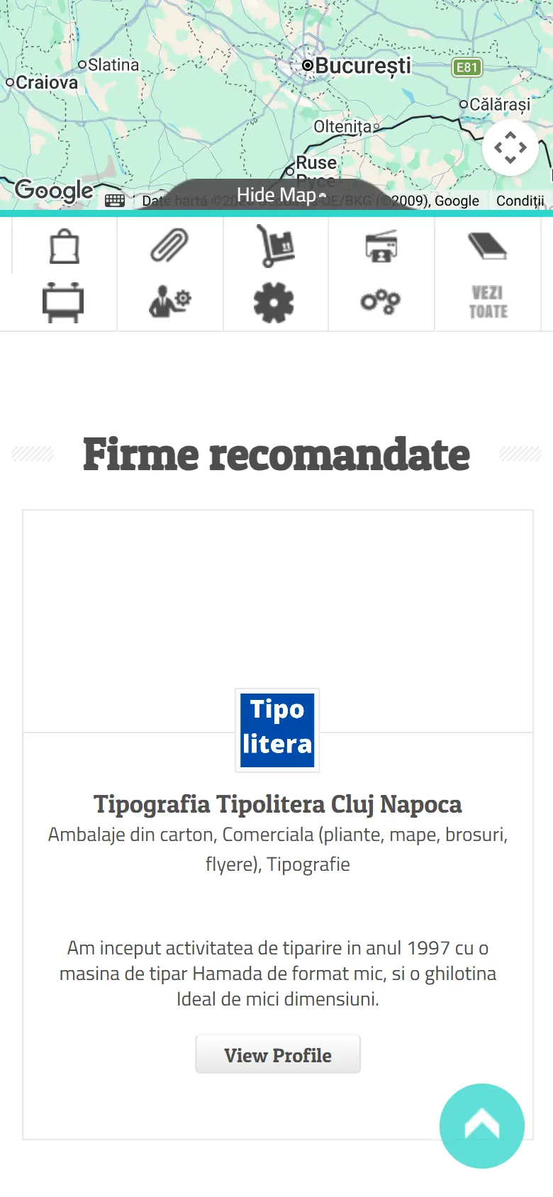 tipoghid.ro: captura en móvil 2
